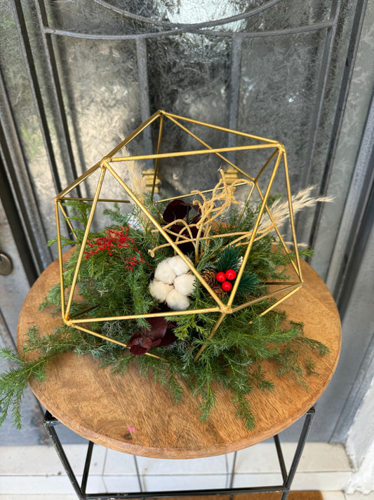 Arreglo Navideño base Hexagonal