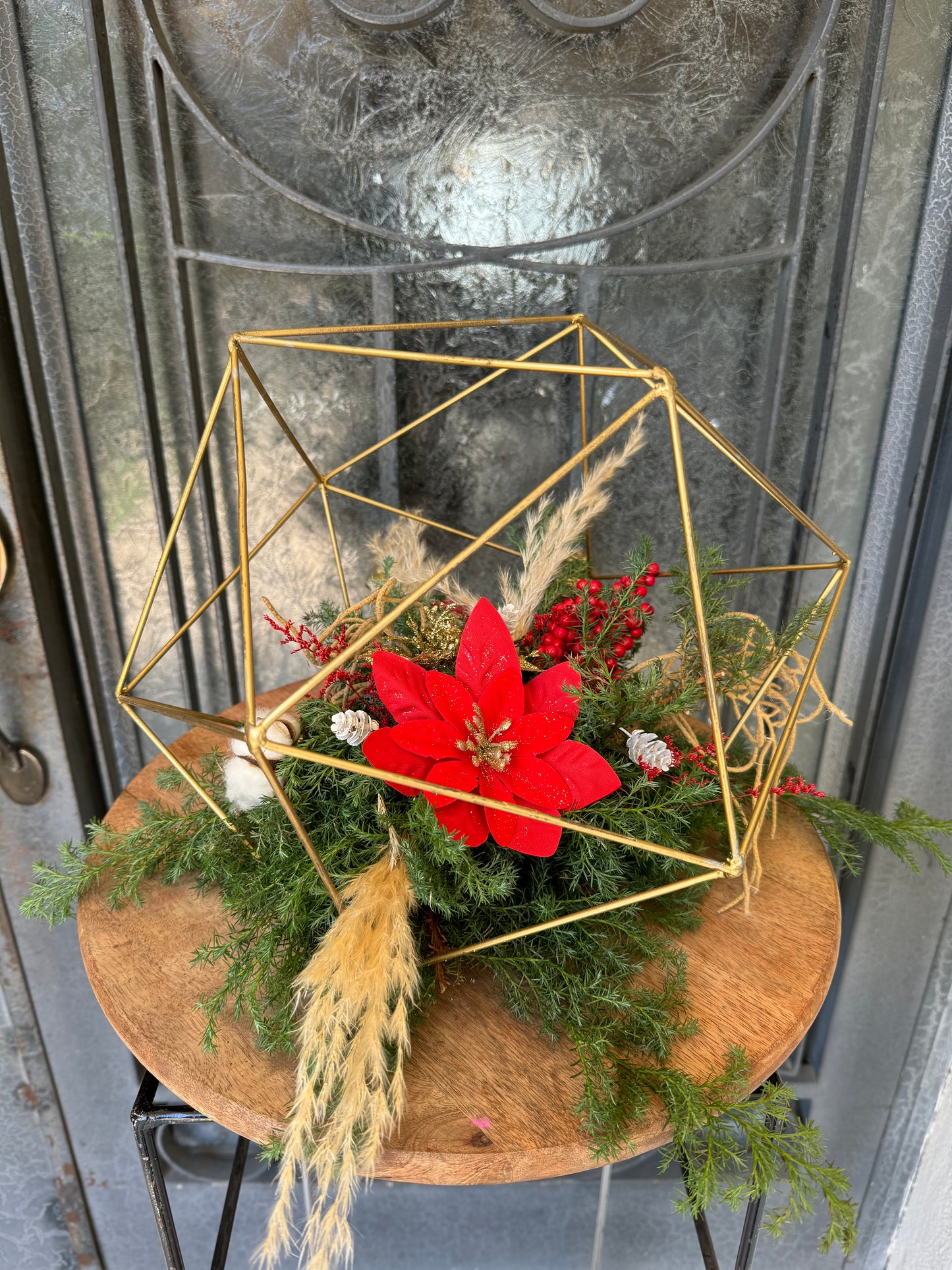 Arreglo Navideño base Hexagonal